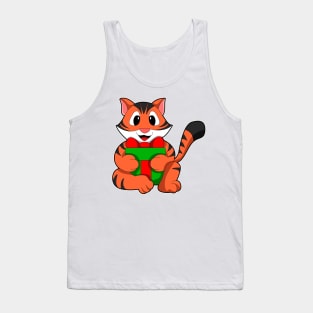 Tiger at Birthday with Gift Tank Top
